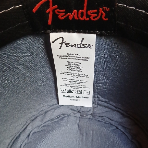 NWT! Fender Black and Gray Guitar Pattern Hat - Picture 6 of 8